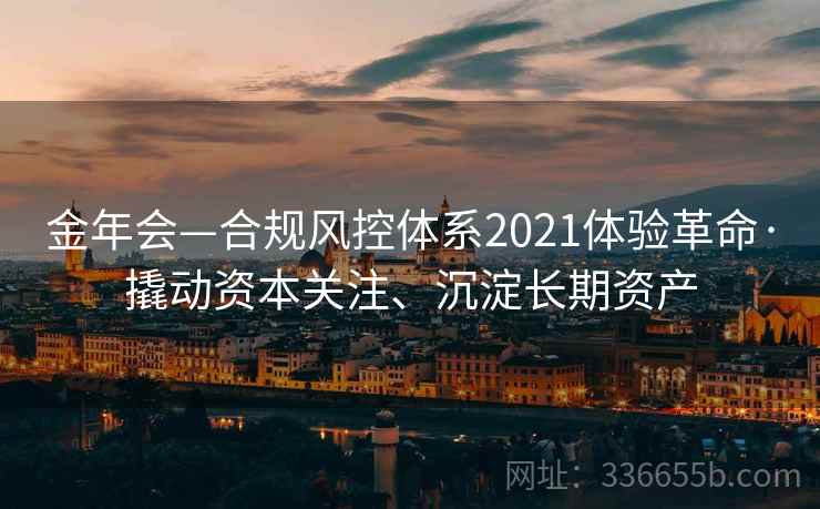 金年会—合规风控体系2021体验革命·撬动资本关注、沉淀长期资产