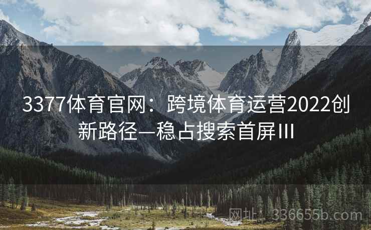 3377体育官网：跨境体育运营2022创新路径—稳占搜索首屏Ⅲ