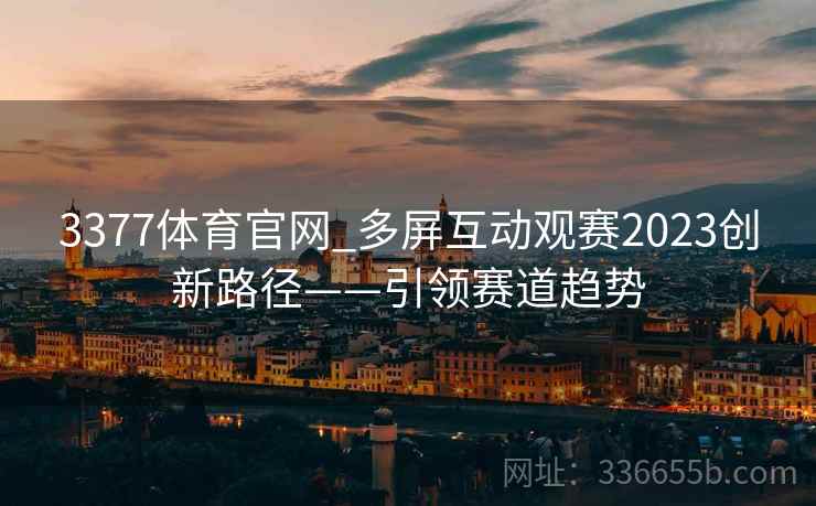 3377体育官网_多屏互动观赛2023创新路径——引领赛道趋势